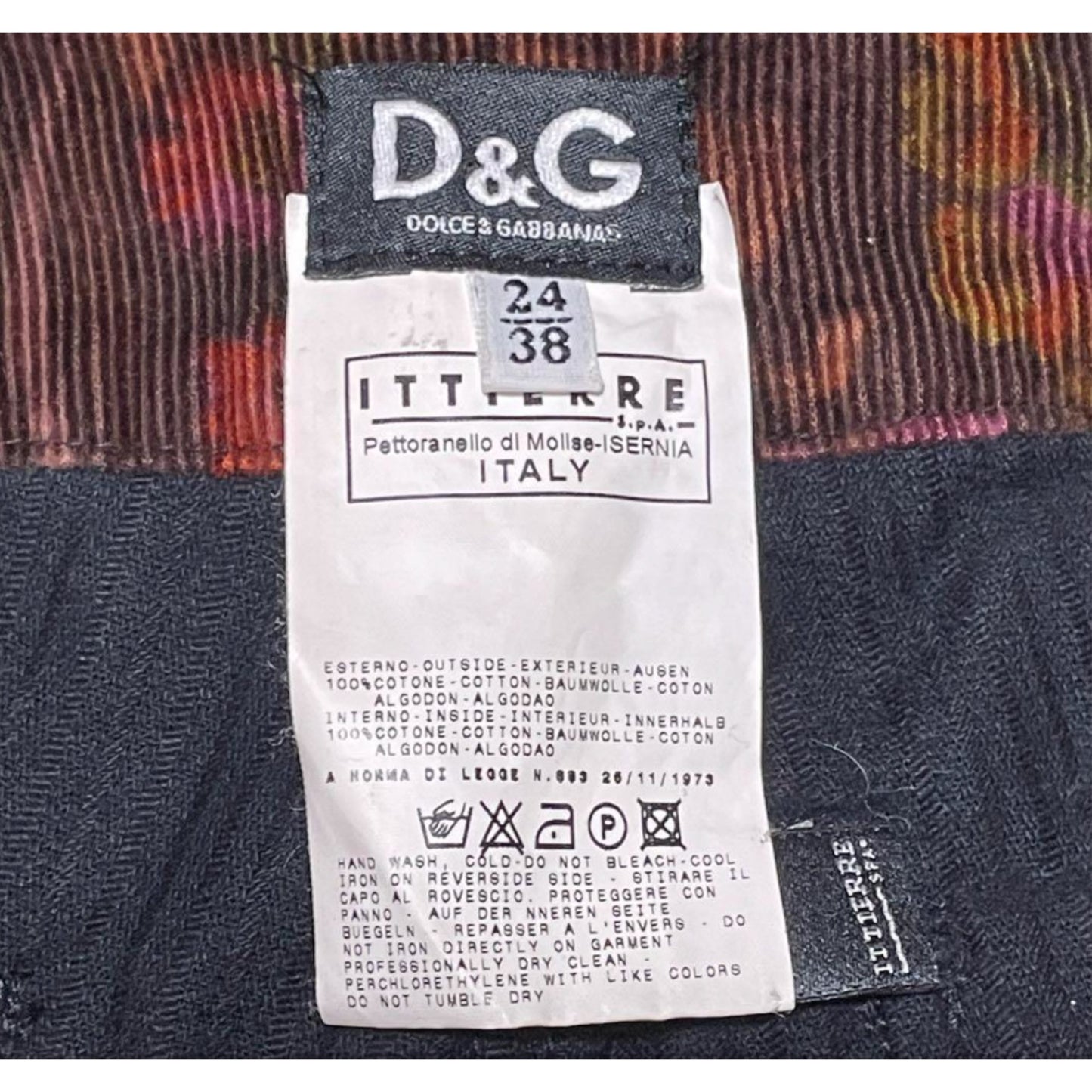 Dolce & Gabbana Cargo Utility Cuodroy Black Zipper Pocket Pants