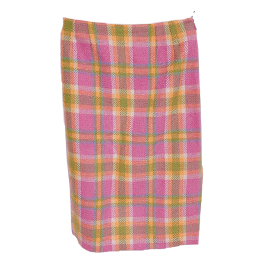 Christian Dior Checkered Midi Pencil Skirt