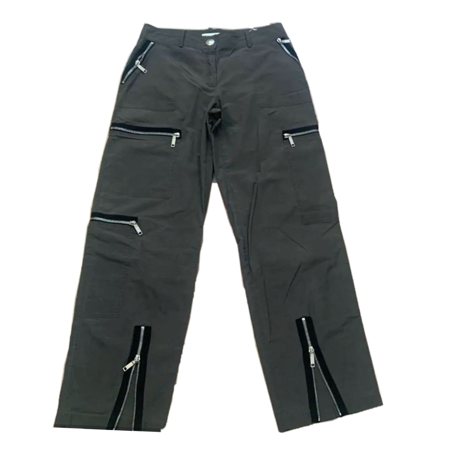 Celine Motor Zip Cargo Wide Leg Pants