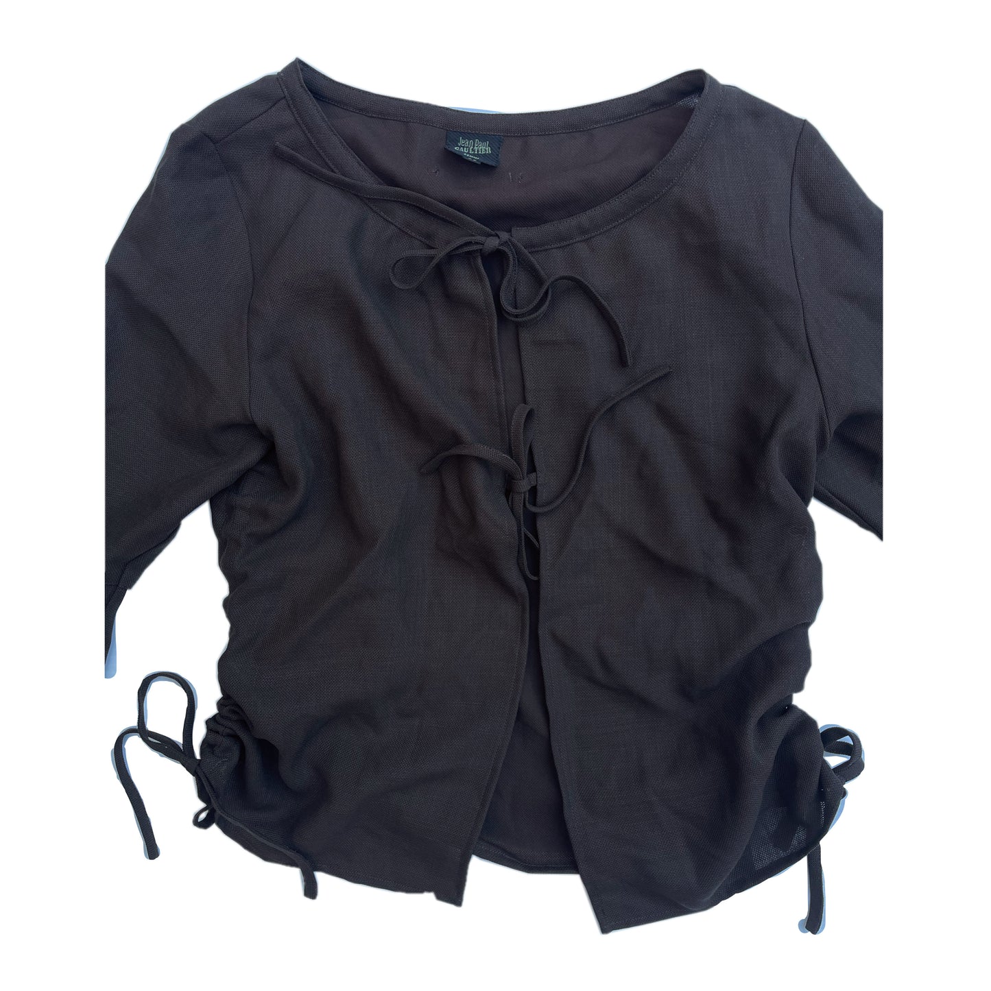 Jean Paul Gaultier Tie Up SS Ruffle Blouse