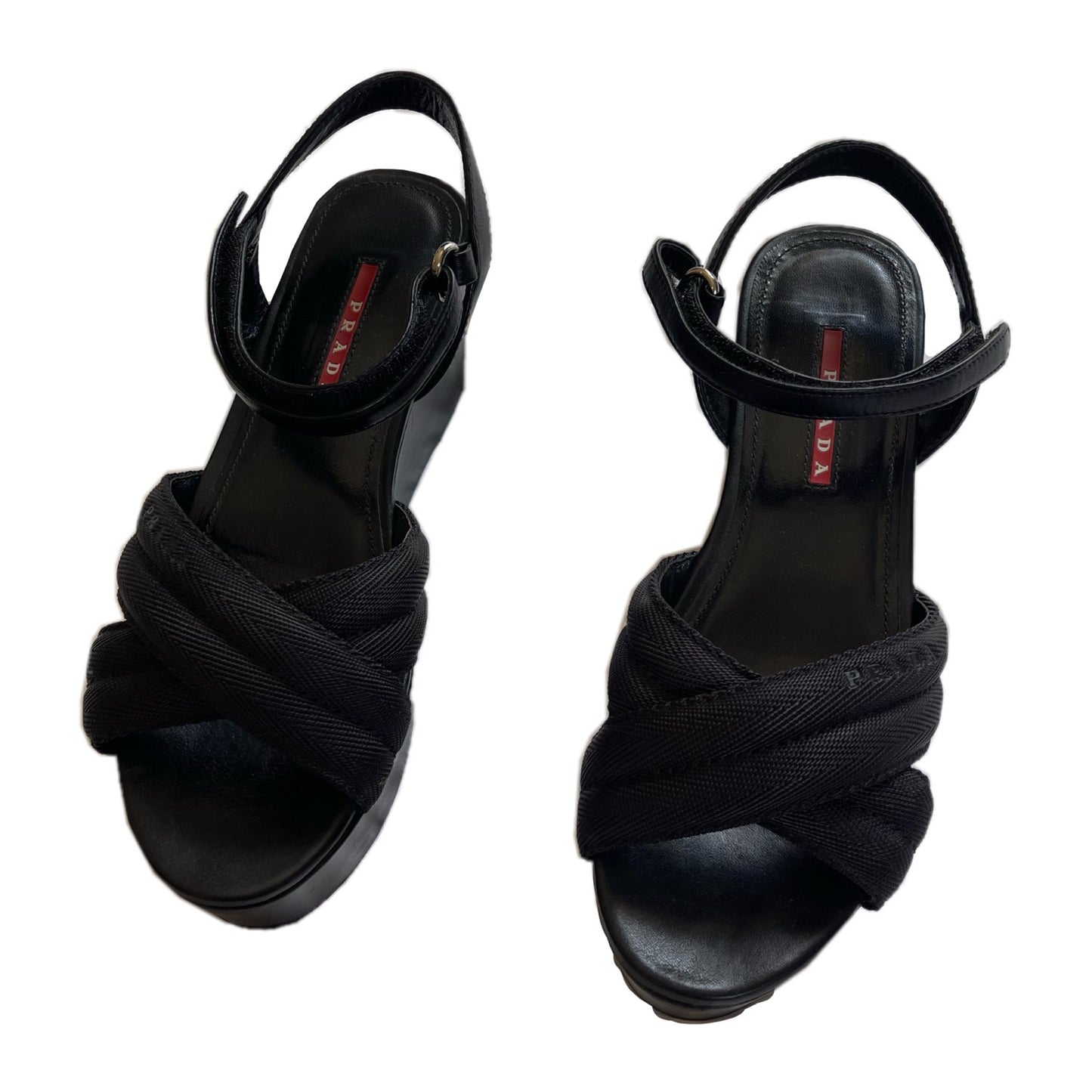 Prada Sport Criss Cross Wedges