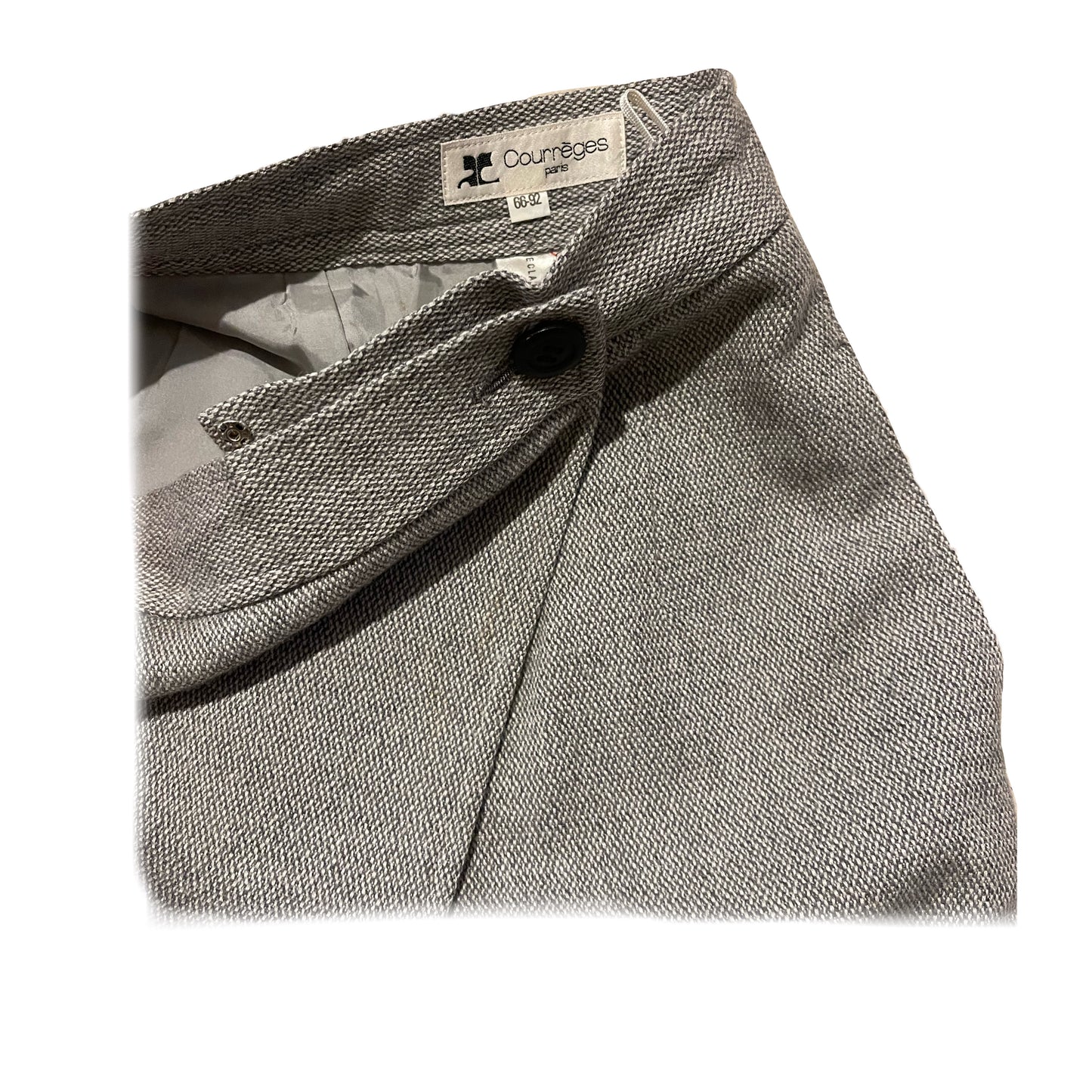 Courreges Sailor Collar Tweed Skort Suit