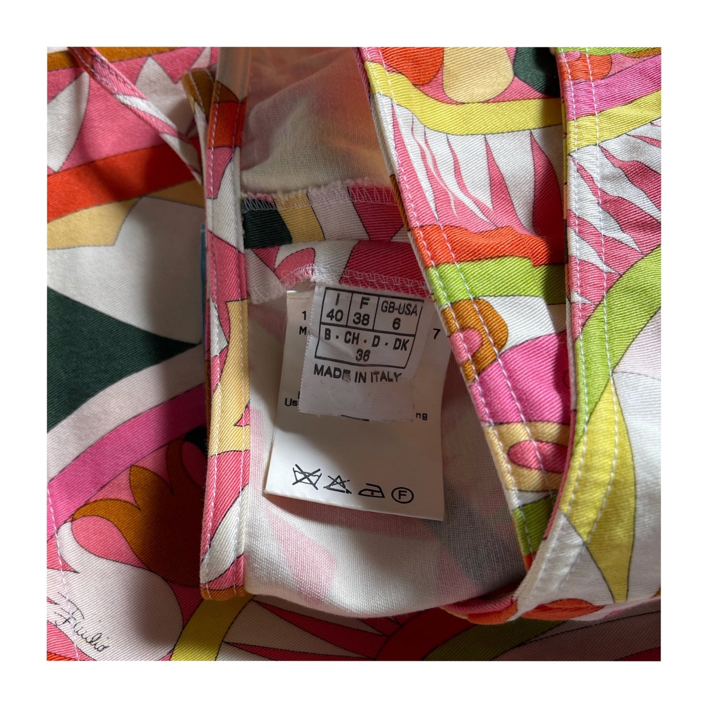 Emilio Pucci Multi Pattern Wrap Knee Length Skirt