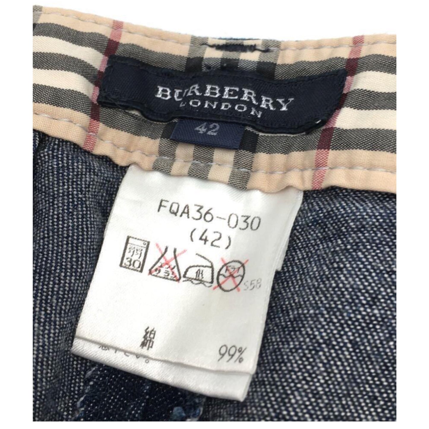 Burberry London Jeans w Nova Check Cuff Straight Jeans