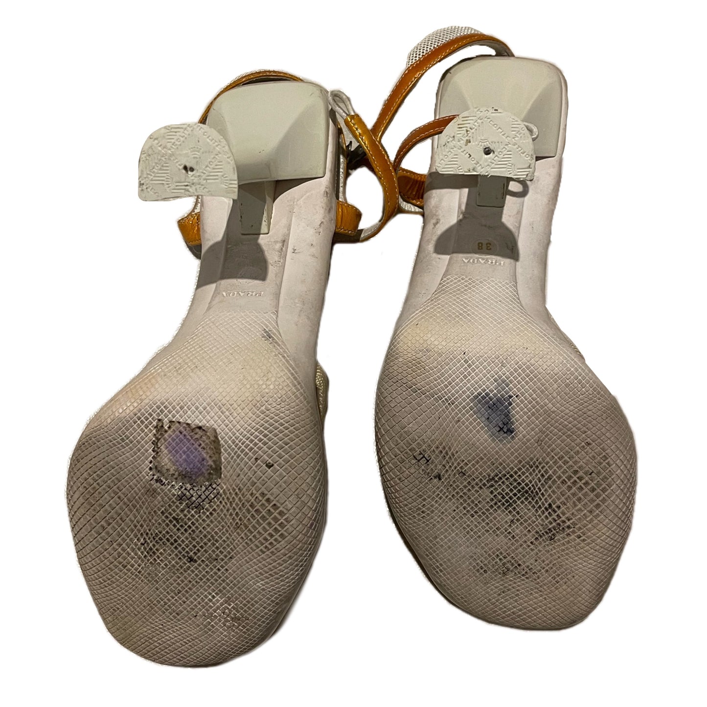 Prada Logo S/S Sandal Heels