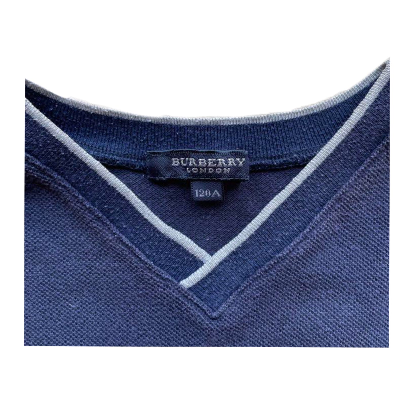 Burberry Logo V Neck Baby Crop Tee