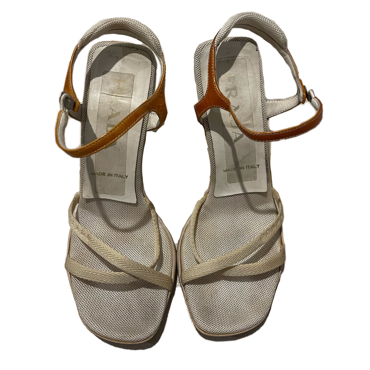 Prada Logo S/S Sandal Heels