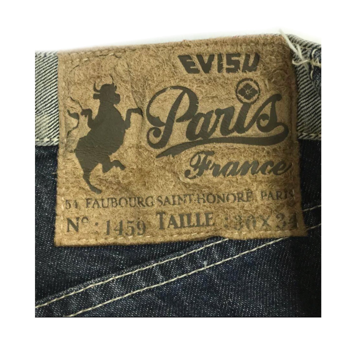 Evisu Inside Out Denim Wide Leg Jeans