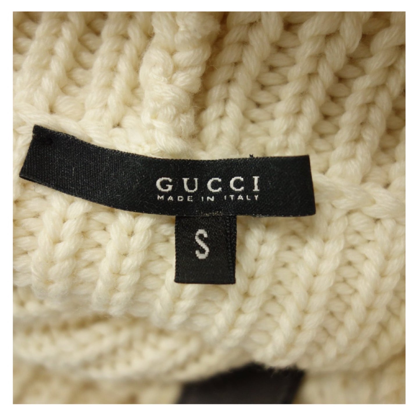 Gucci Turtleneck Leather Buckle Chunky Knit Jumper