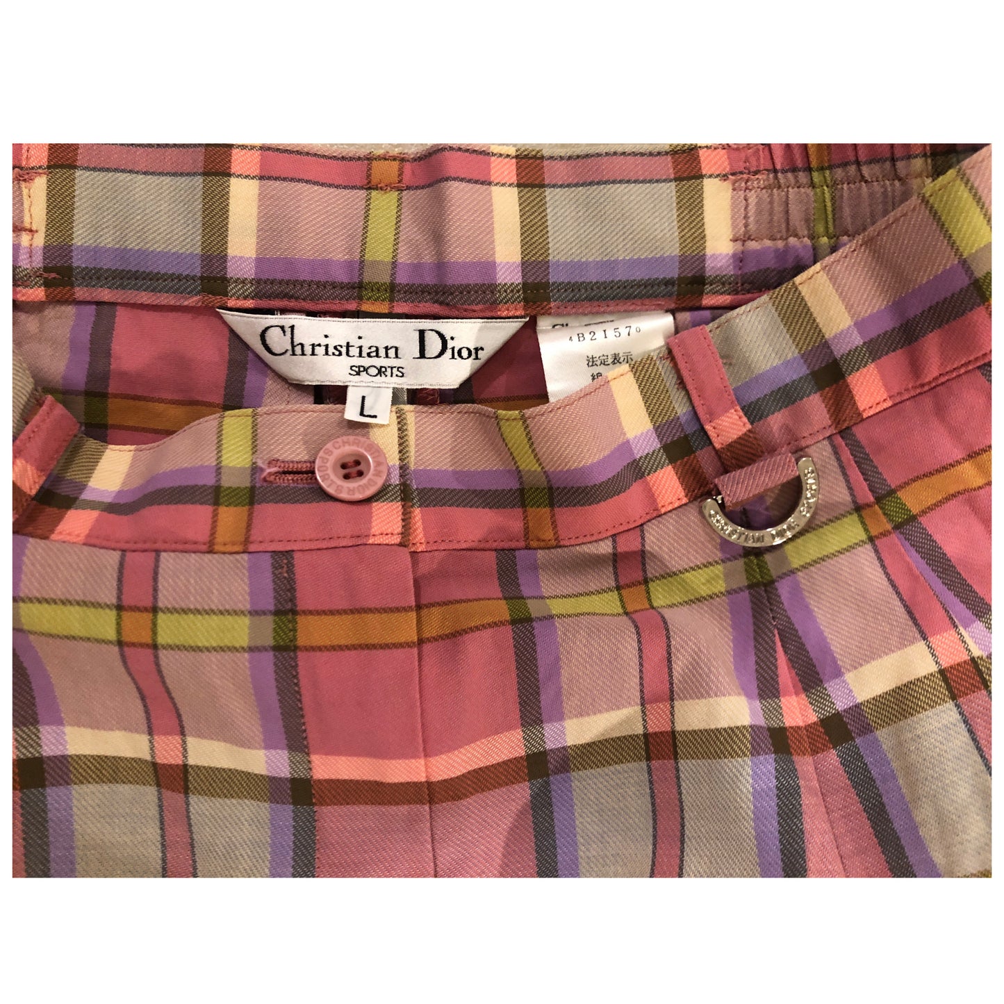 Christian Dior Sports Pink/Purple Check Pants