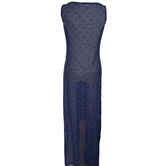 Sportmax Mesh Floral Tank Bodycon Maxi Dress