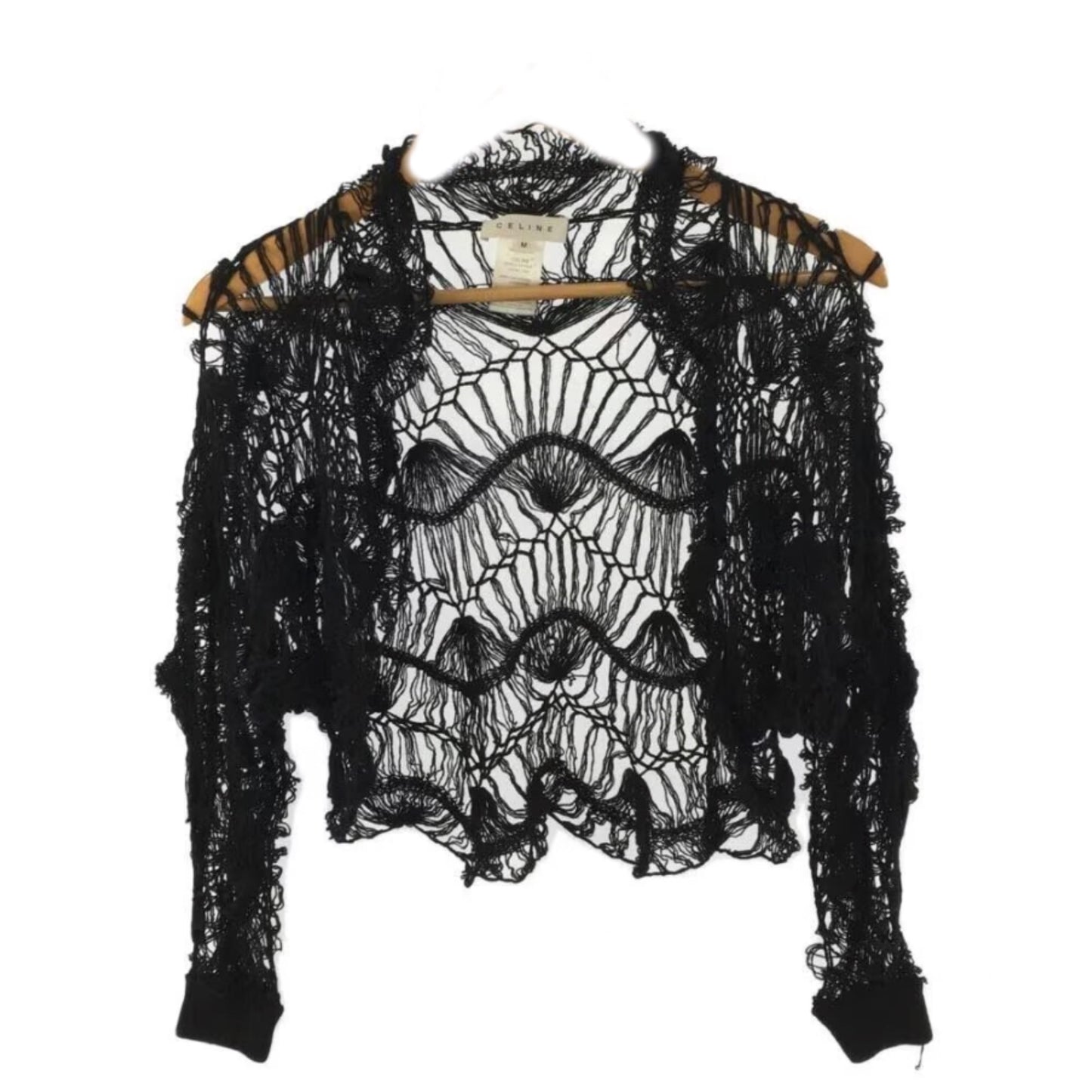 Celine Silk Crochet Hand Knit Cardigan