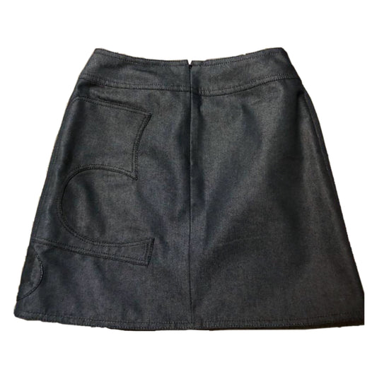 Courreges Denim Logo Embroidered Mini Skirt