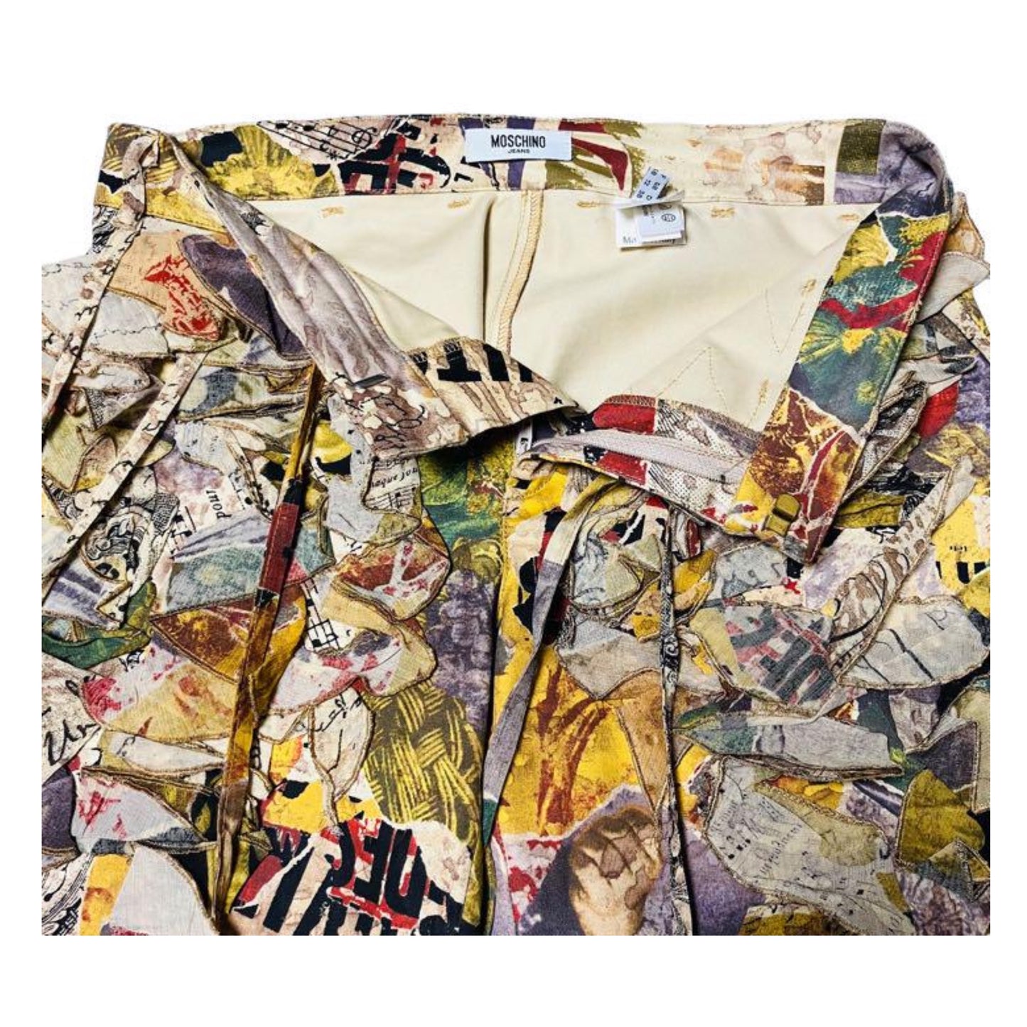 Moschino Letter Fruit Music Graphic Ruffle Pants