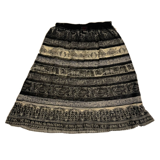 Jean Paul Gaultier Classique Pattern Mesh skirt