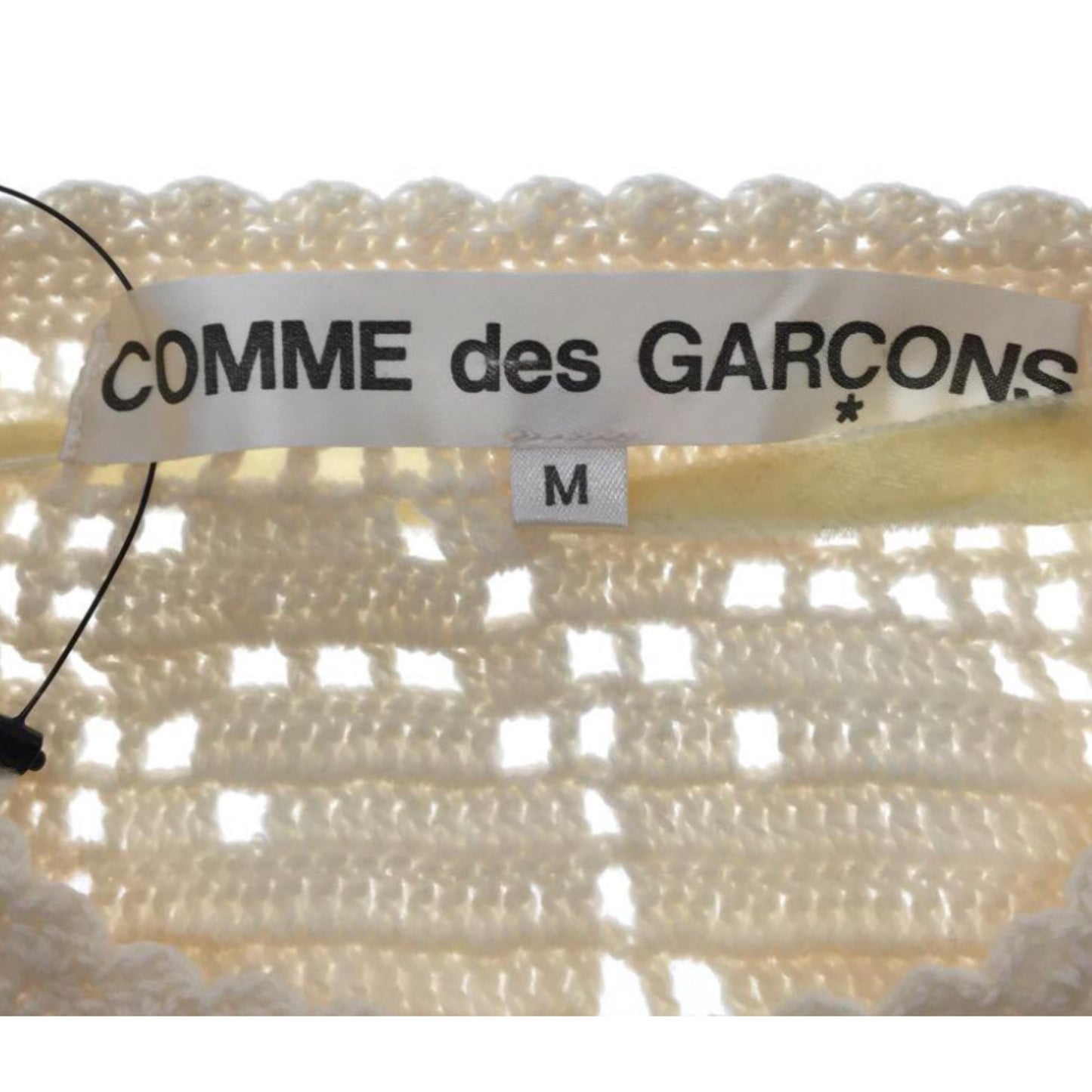 Comme Des Garcons Crochet Floral Knit w Ribbon Cardigan
