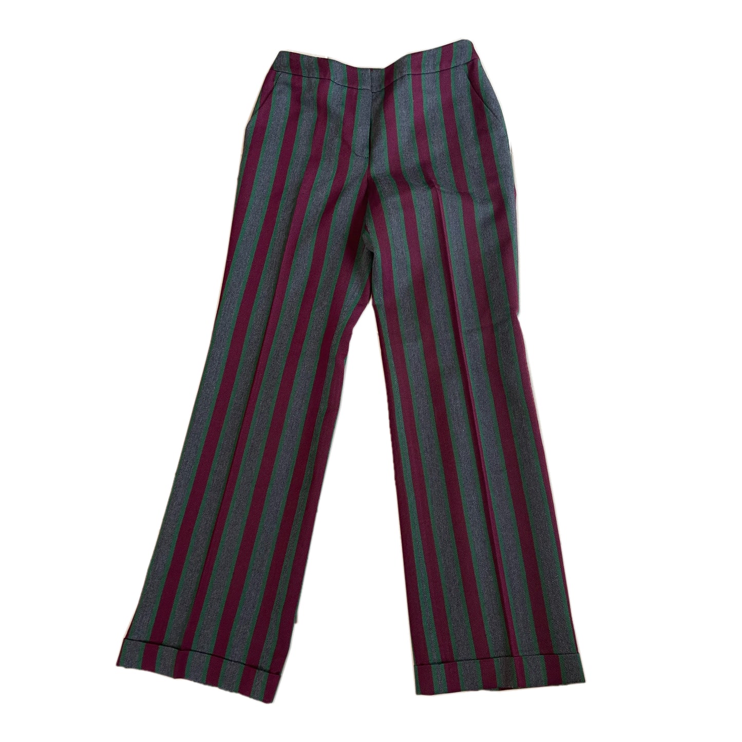Sonia Rykiel Stripe Wool Straight Leg Pants