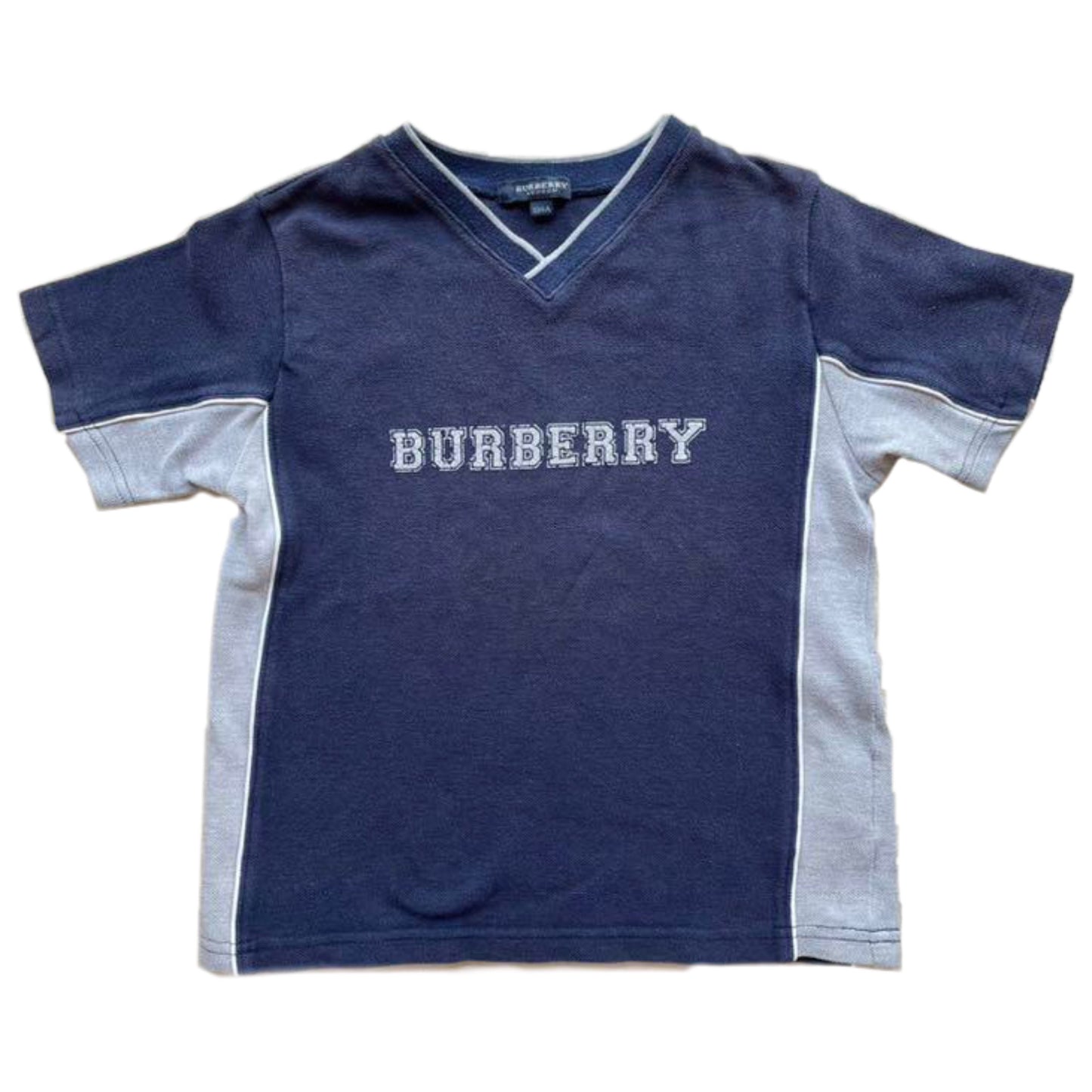 Burberry Logo V Neck Baby Crop Tee