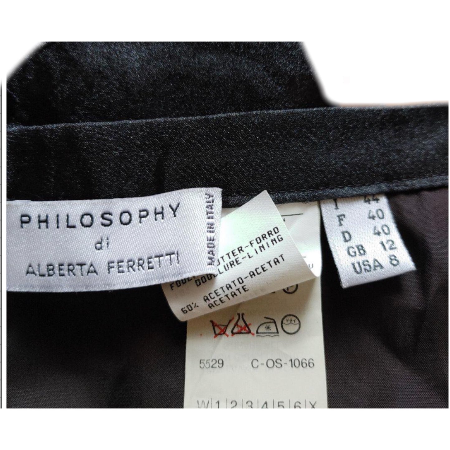 Philosophy di Alberta Ferretti Organza Skirt w Sheer Lace Hem