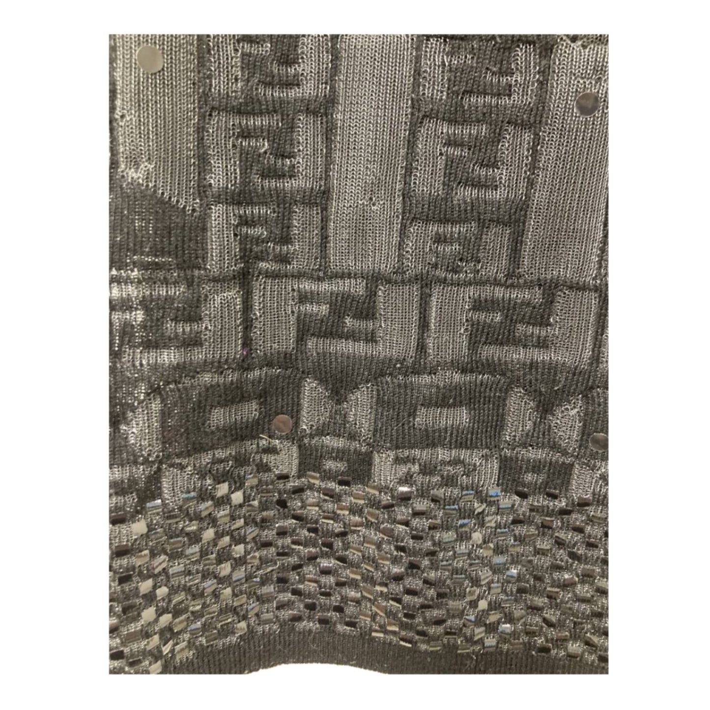Fendi Knit Mesh Zucca Tank Crop Top