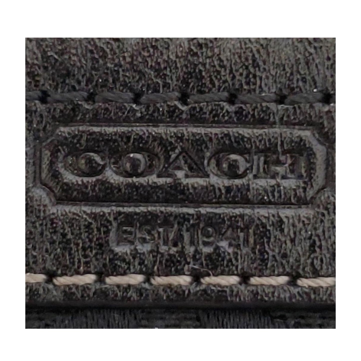 Coach Monogram Canvas Double Pocket Leather Shoulder Bag