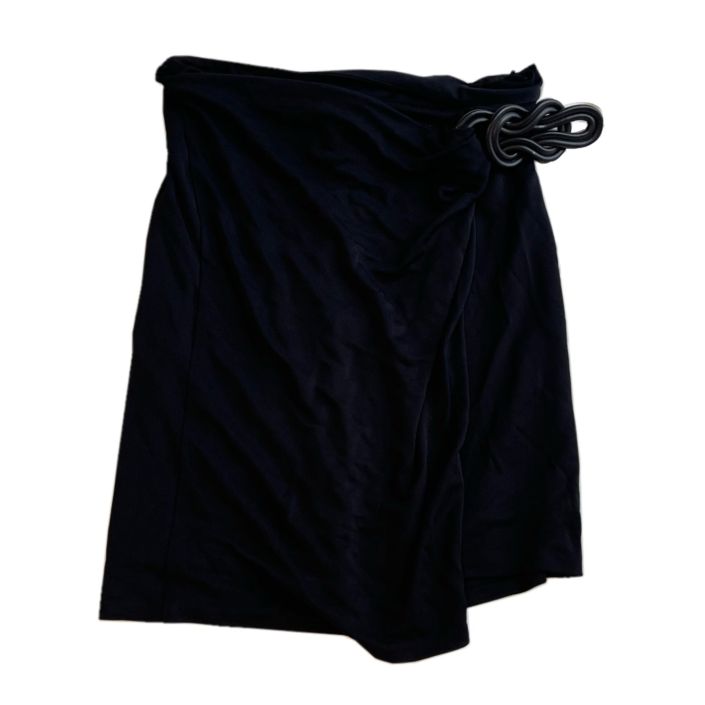 Gucci Viscose Wrap Braided Leather Midi Skirt