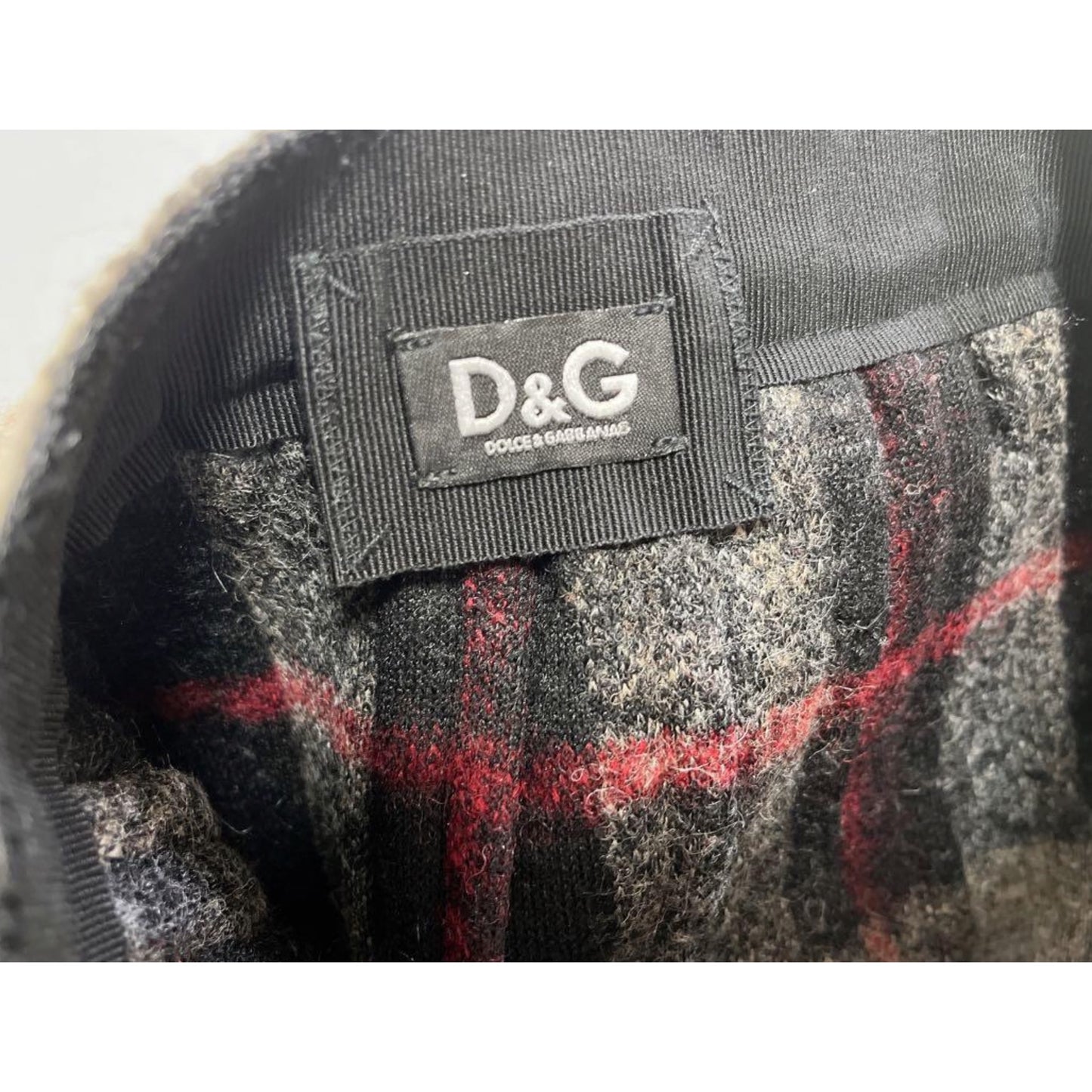 Dolce & Gabbana Wool Plaid Pleated Wrap Skirt w Leather Buckle