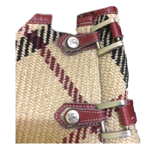 Burberry Blue Label Nova Check A Line Split Buckle Skirt