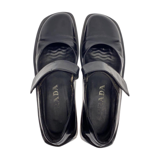 Prada Patent Leather Mary Jane wedges