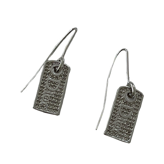 Christian Dior Rhinestone Diamanté Drop Down Earrings
