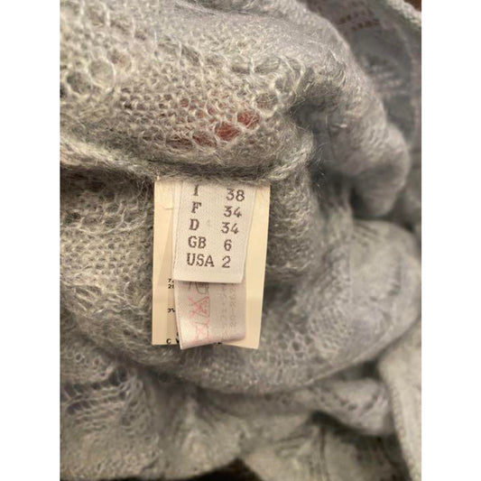 Philosophy Di Alberta Ferretti Crochet Mohair Knit SS Top