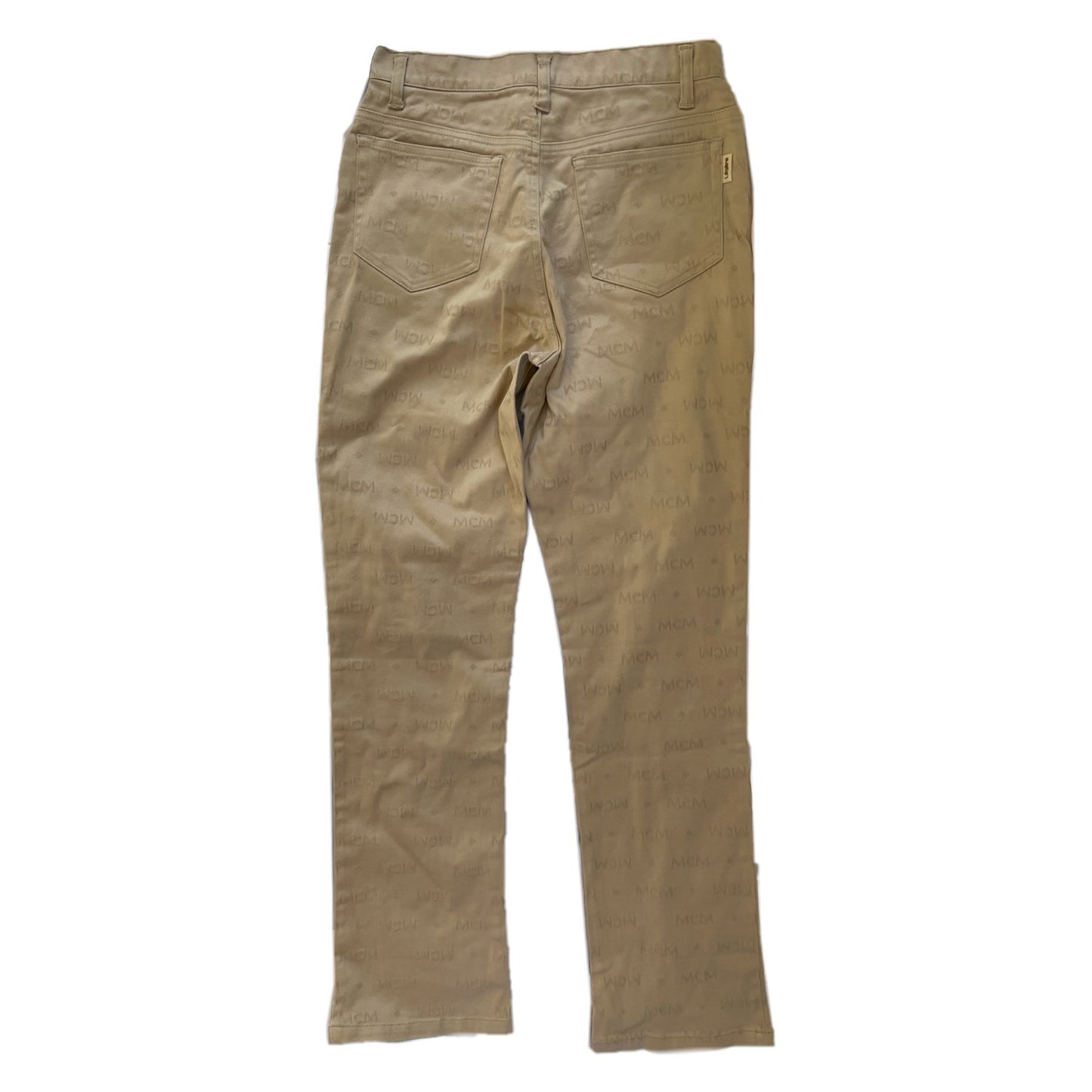 MCM Logo Print Denim Tapered Jeans