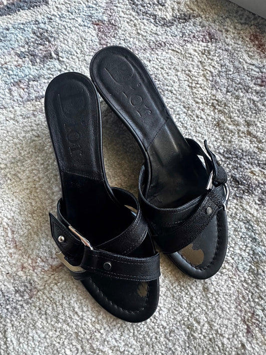 Christian Dior Buckle Wedge Sandals