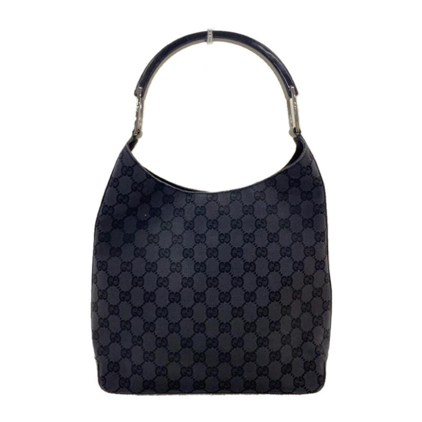 Gucci Monogram Canvas Leather Shoulder Strap Handbag