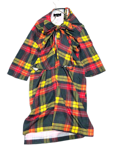 Tricot Comme des Garcons Check Ribbon Transformation Dress AD2013