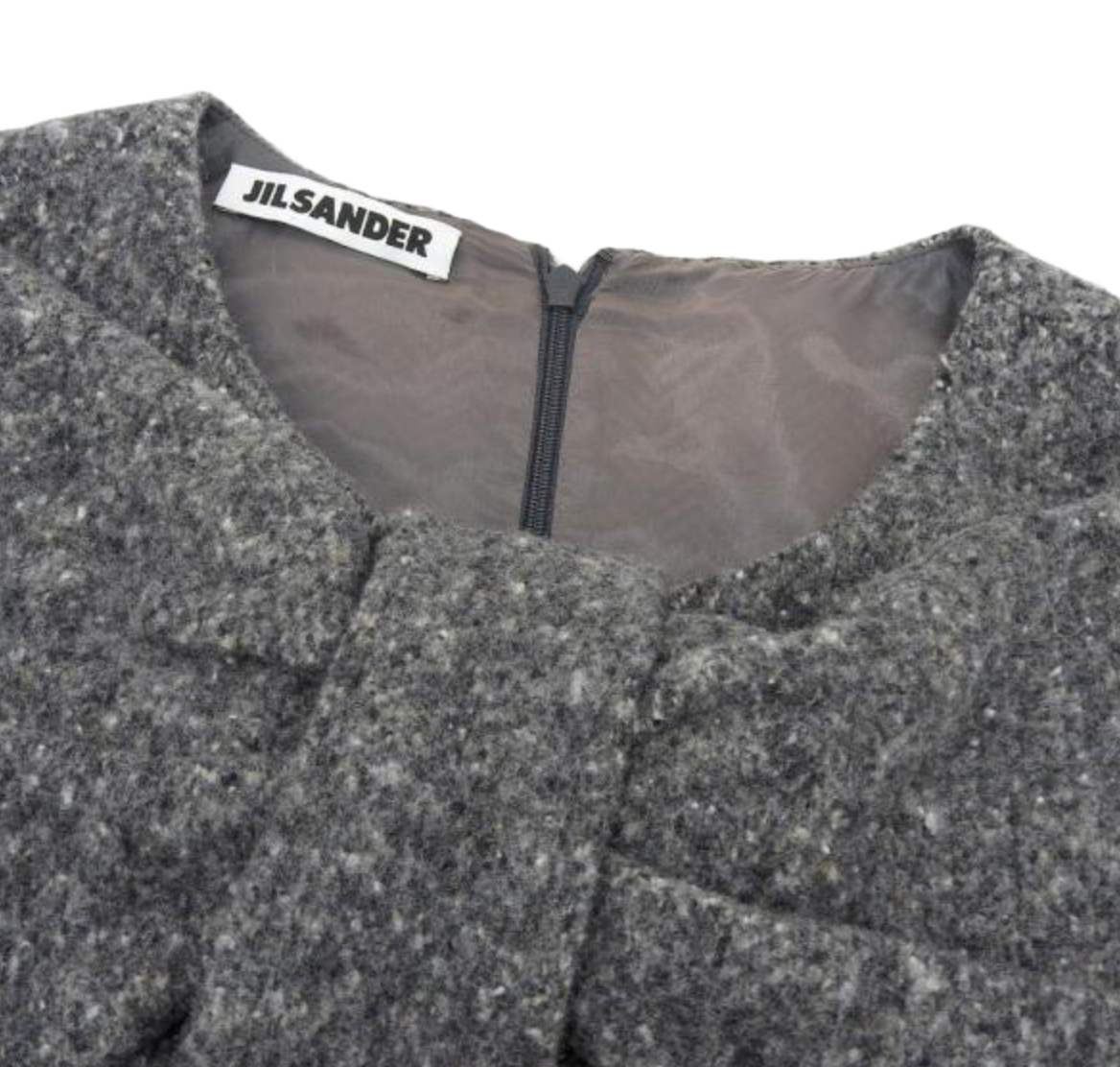 Jil Sander Puff Bow Chest Sless Knit Midi dress