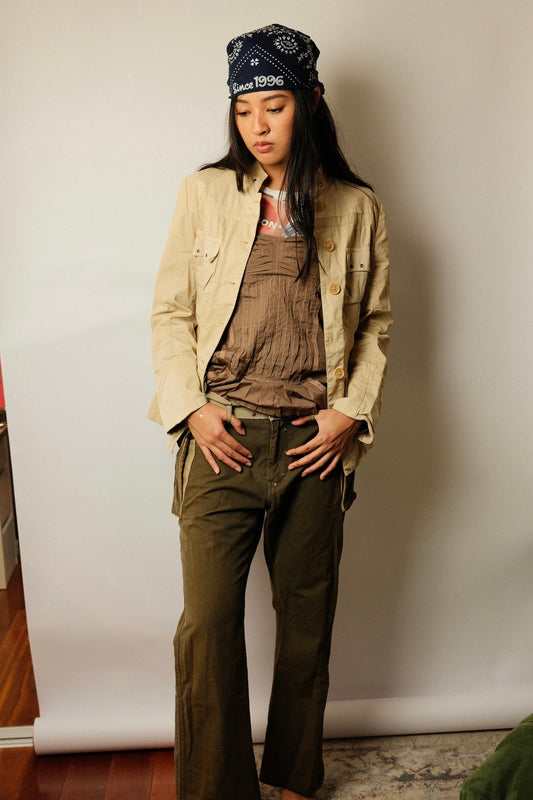 Kapital Utility Drop Crotch Khaki Pants