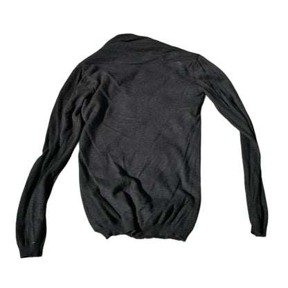 DKNY Knit LS Deformed Neck Top