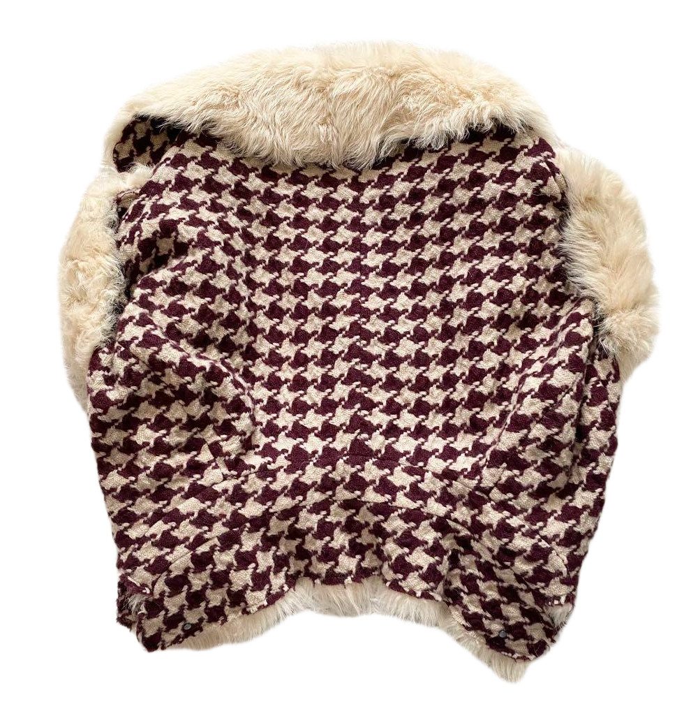 Marni Houndstooth Jacket w Fur Collar and SS Sleeve Winter 2010