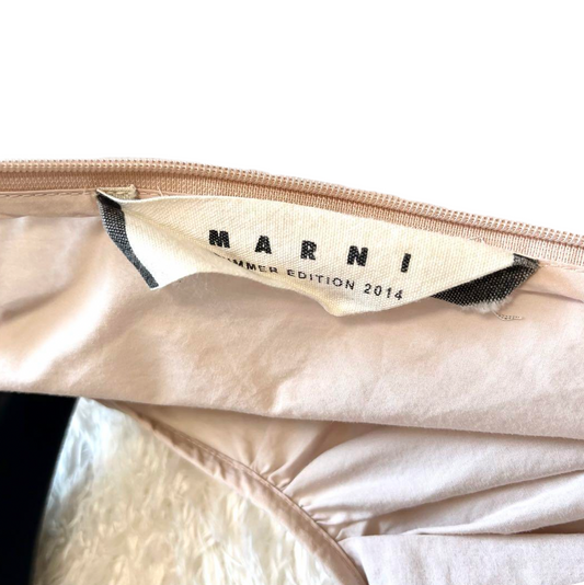 Marni Cotton Poplin Sless Babydoll Pink Dress