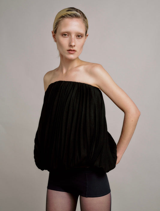 Limi Feu Bubble Pleated Assymetrical Top