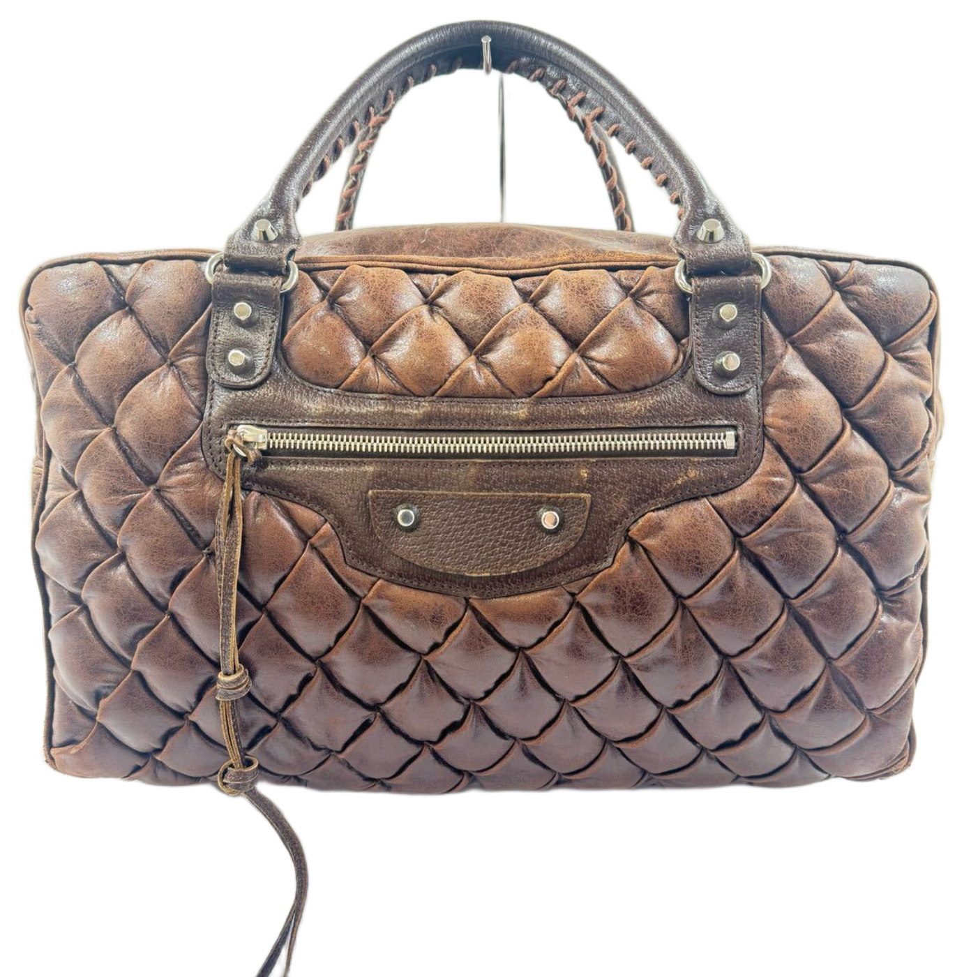Balenciaga Quilted Brown Handbag