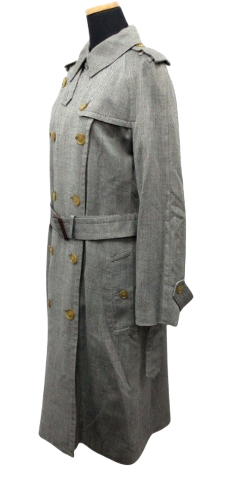 MARC by MARC JACOBS Silk Cotton Trench Coat Long Outerwear Size 4 Gray