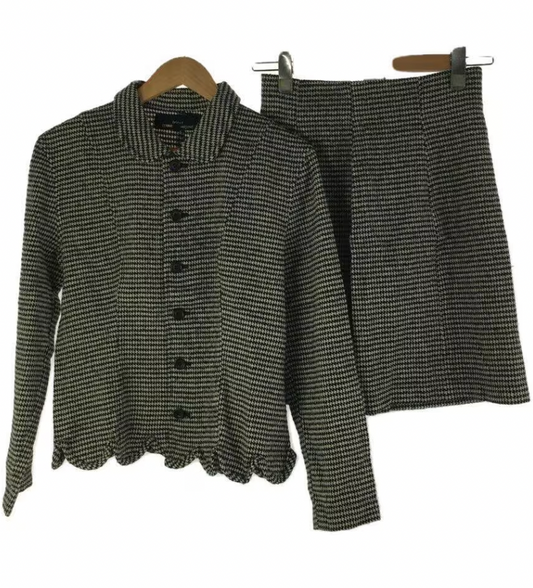 Tricot Comme Des Garcons Wool Houndstooth Top Skirt Suit Set