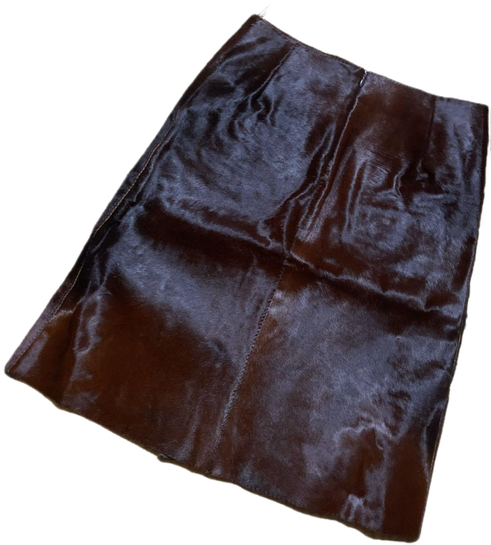 Marni Horse Leather Pony A Line Skirt