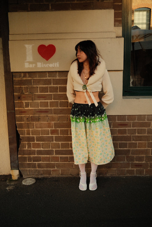 Prada Nylon Dot Tie dye Skirt