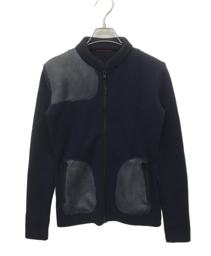 Prada Sport Knit Wool Patch Pocket Elbow Patches Zip Jacket