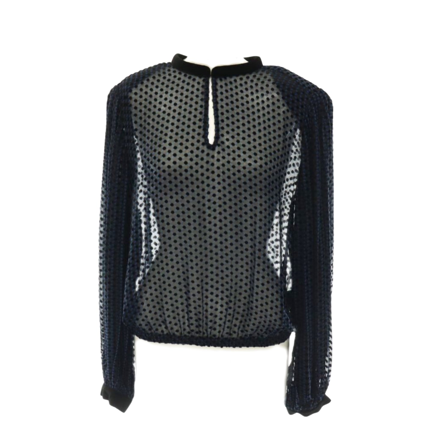 Emporio Armani Flocked Dot Sheer Blouse Skirt Suit Set