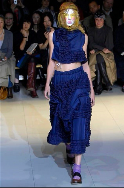 Comme Des Garcons frill napkin square top 2008 SS runway