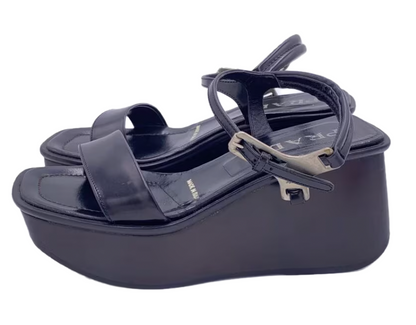 Prada Platform Leather Strappy Sandals Sz38